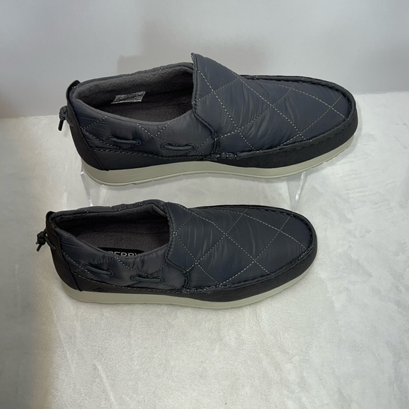 Sperry women’s moc-slider gray quilted nylon and suede slip on. Size 8. NWOT. - Picture 1 of 6